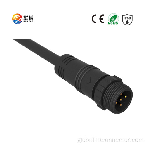 Ip68 M16 Waterproof Connector M16 Waterproof connector Nylon rubber nut straight head Manufactory